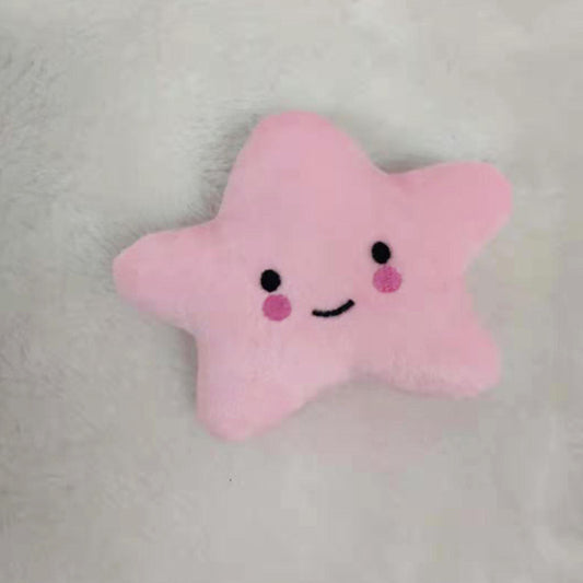 Plush Sound-Making Pet Toy – Pink Five-Pointed Star Series