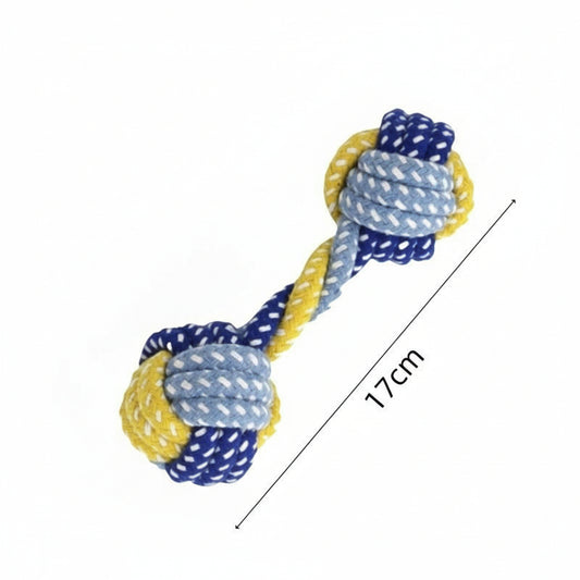 Durable Cotton Rope Dog Toy Ball – Teething & Bite-Resistant Knots for Small, Medium & Large Dogs