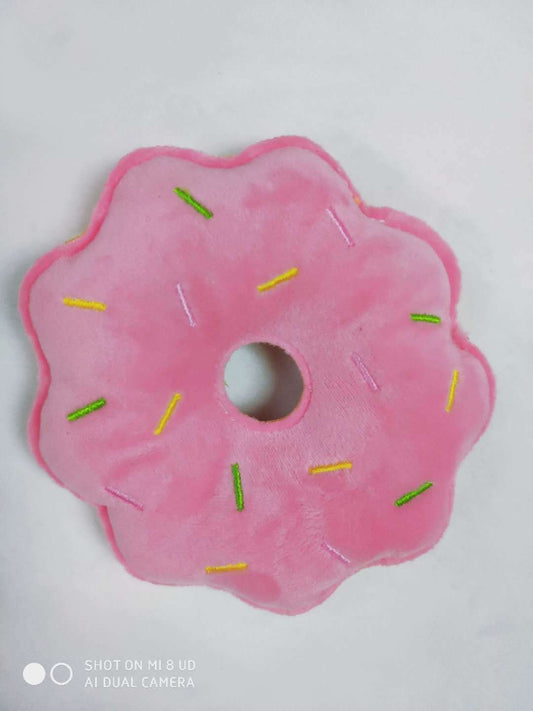Plush Sound-Making Donut Toy – Soft Interactive Squeaky Play Donuts