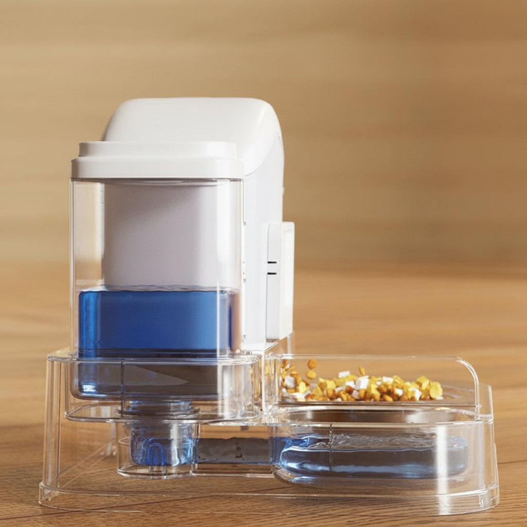 Automatic Cat & Dog Feeding Bowl | Integrated Food & Water Basin | Anti-Knock Pet Feeder & Drinker