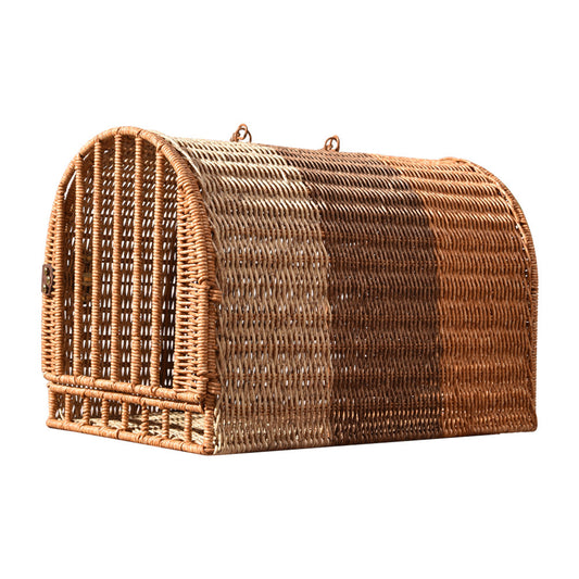 Portable Rattan Pet Travel Bag β Cat Nest, Cat Cage & Car/Flight Dog Carrier
