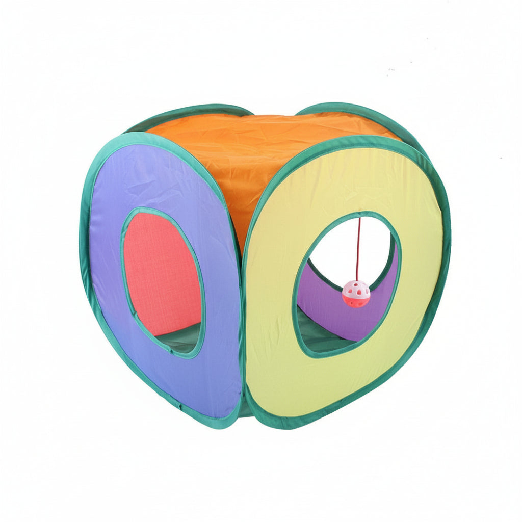 Cross-Border Rainbow Cat Tunnel – Interactive Foldable Play Tube for Pets