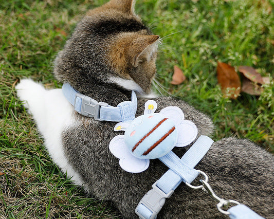 Cute Bee Cat Leash Set – Anti-Break I-Shaped Adjustable Harness for Cats & Puppies