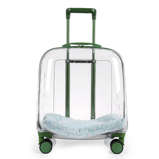 Portable Pet Trolley Case β Transparent Travel Space Bag for Dogs & Cats