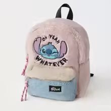 Stitch Pink Leather Backpack
