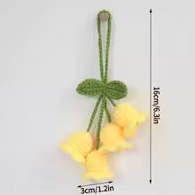 Handmade Crochet Flower Pendants – Set of 4