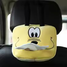 Set of 4 Cute Plush Car Tissue Holders
