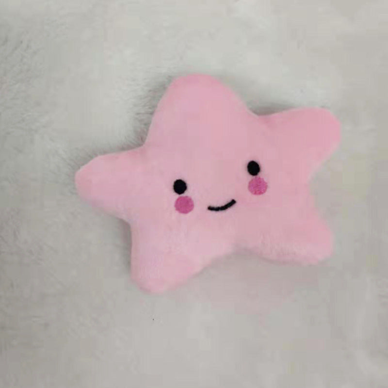 Plush Sound-Making Pet Toy – Pink Five-Pointed Star Series