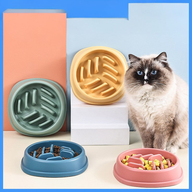 Set of 4 Bowls Dog & Cat Slow Feeder Bowl – Anti-Choking Design for Healthy Eating