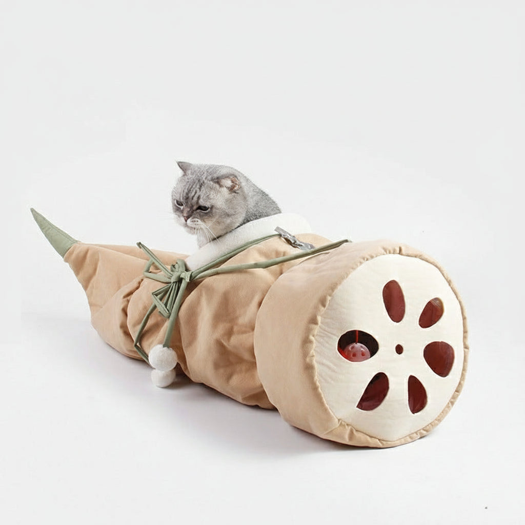 Foldable Cat Tunnel – Pet Drill Tunnel & Cozy Sleeping Bag Toy
