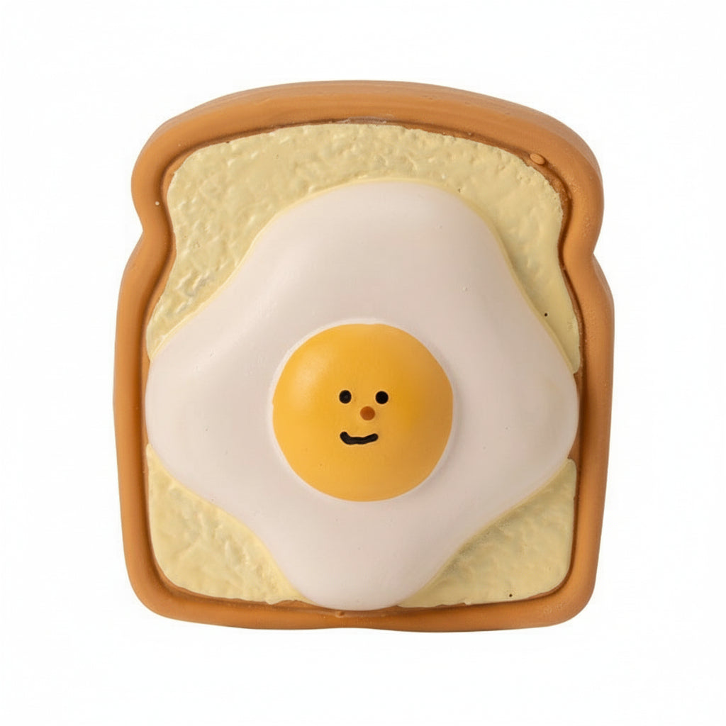 Pet Latex Squeaky Toy – Egg, Bread & Macaron Decompression Interactive Dog Toy