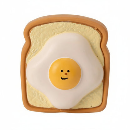 Pet Latex Squeaky Toy – Egg, Bread & Macaron Decompression Interactive Dog Toy