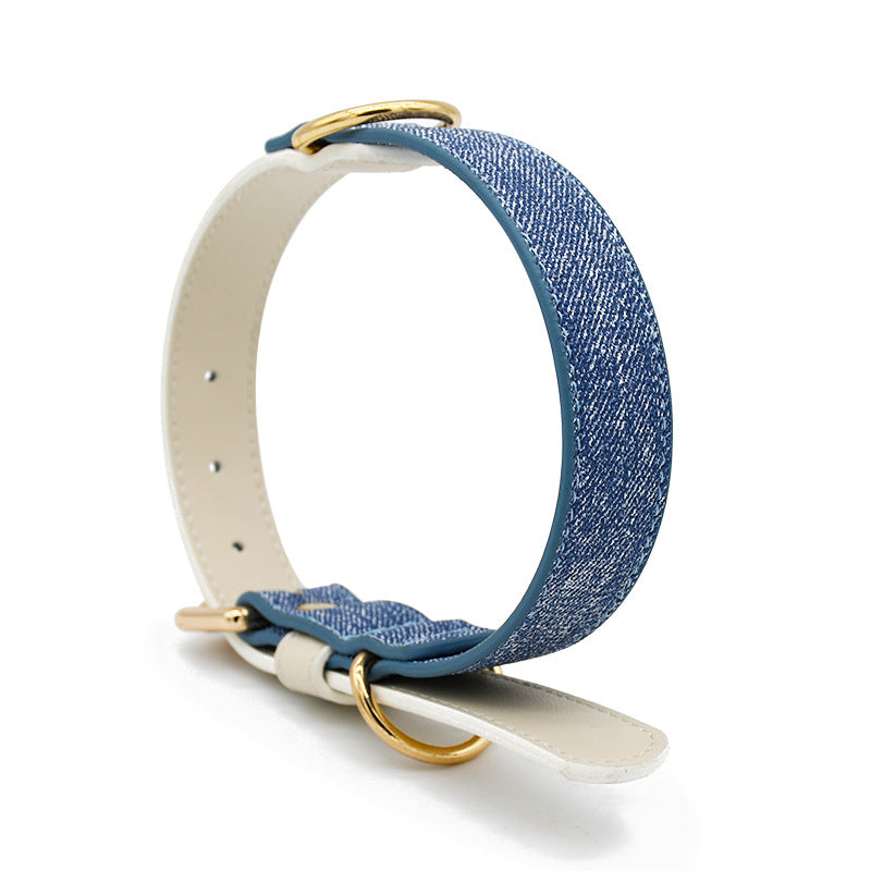 High-End Genuine Leather Dog Collar & Leash Set – Explosion-Proof, Durable for Large, Medium & Small Dogs