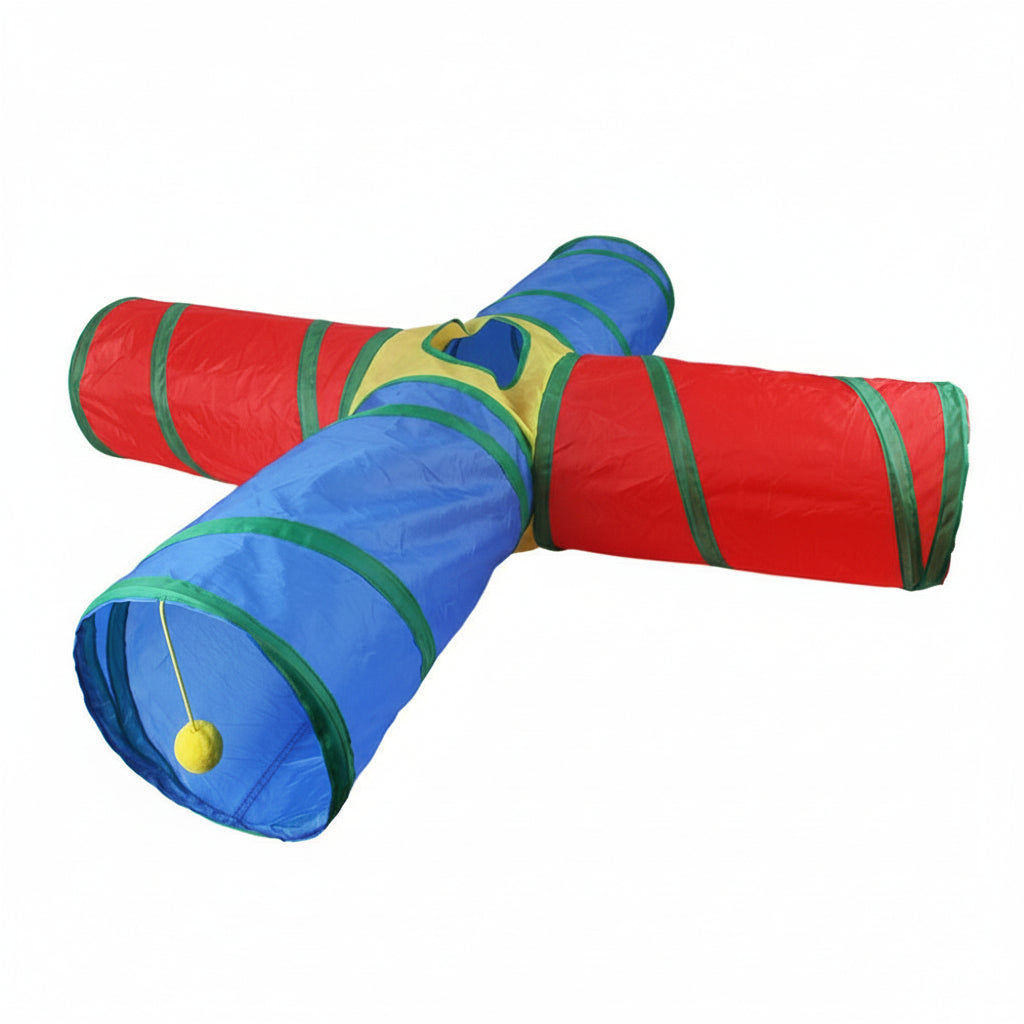 Cross-Border Rainbow Cat Tunnel – Interactive Foldable Play Tube for Pets
