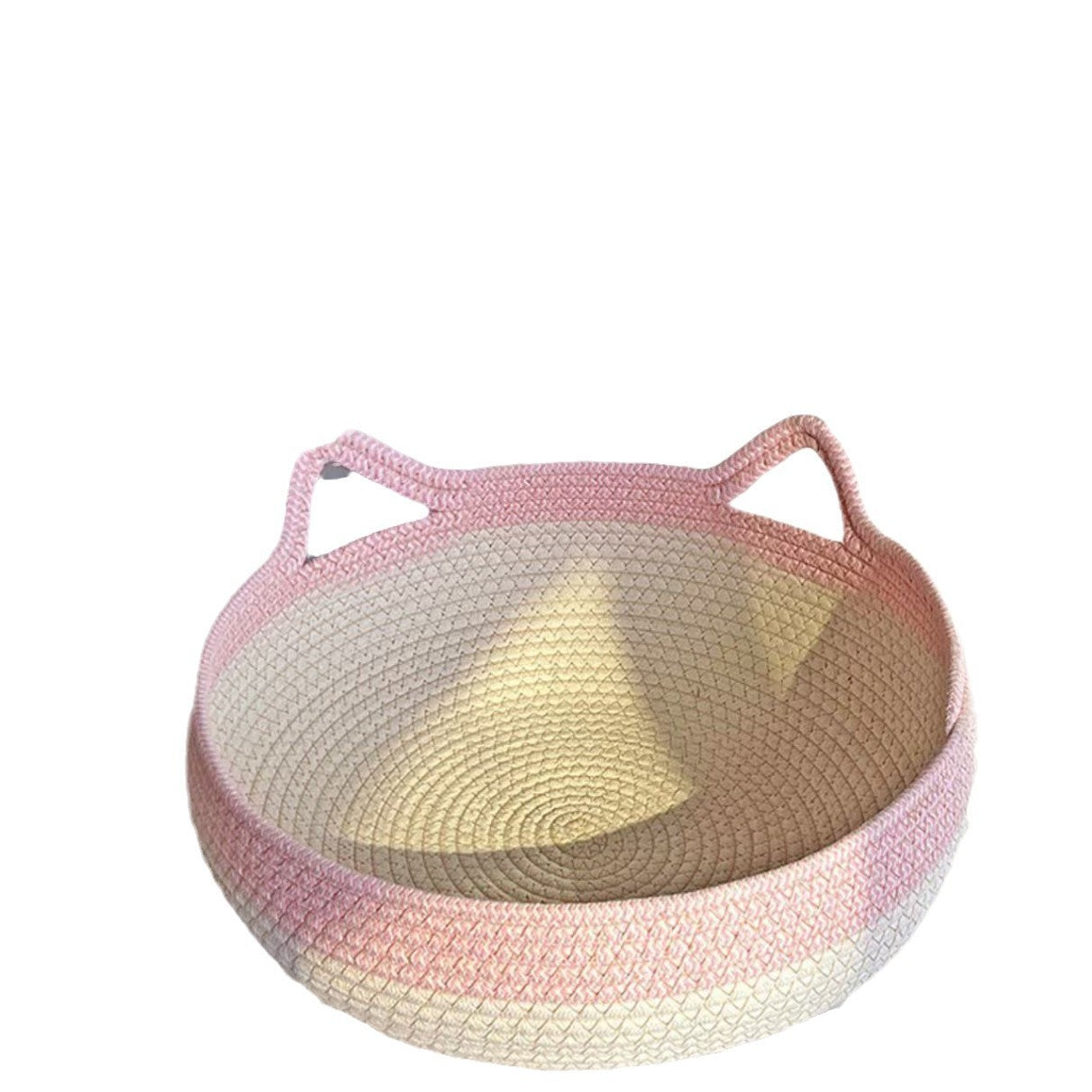 Cute Hand-Woven Cat Nest – Four Seasons Breathable Double Pet Basket
