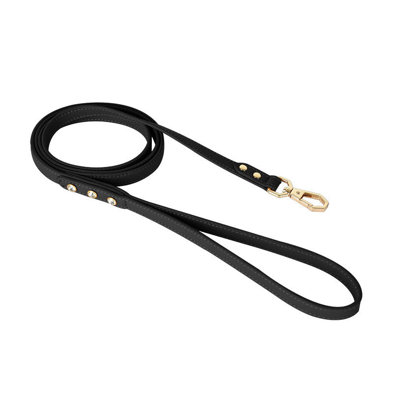 Original Leather Pet Harness, Leash & Collar Set – Premium Cross-Border Design for Small to Medium Dogs & Cats