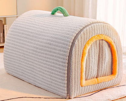 Autumn & Winter Pet Bed – Removable, Washable Warm House Nest for Cats and Large Dogs