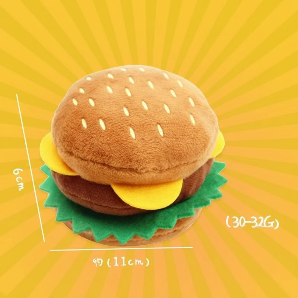 Pet Supplies Dog Plush Toy Set – Realistic Hamburger, Fries & Chicken Leg Simulation Toys