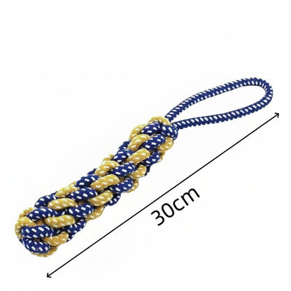 Durable Cotton Rope Dog Toy Ball – Teething & Bite-Resistant Knots for Small, Medium & Large Dogs