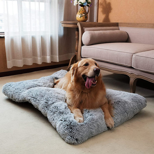 Plush Dog Kennel Mat – Soft Pet Sleeping Pad