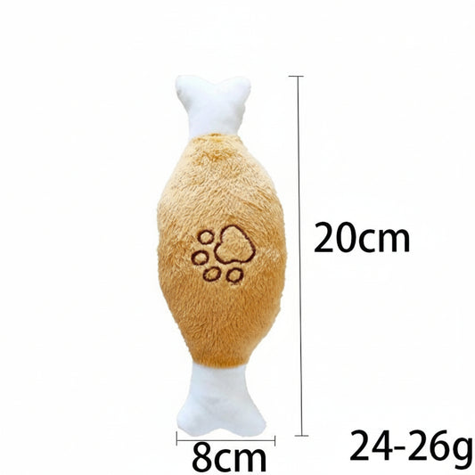 Pet Supplies Dog Plush Toy Set – Realistic Hamburger, Fries & Chicken Leg Simulation Toys