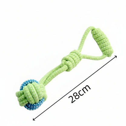 Durable Cotton Rope Dog Toy Ball – Teething & Bite-Resistant Knots for Small, Medium & Large Dogs