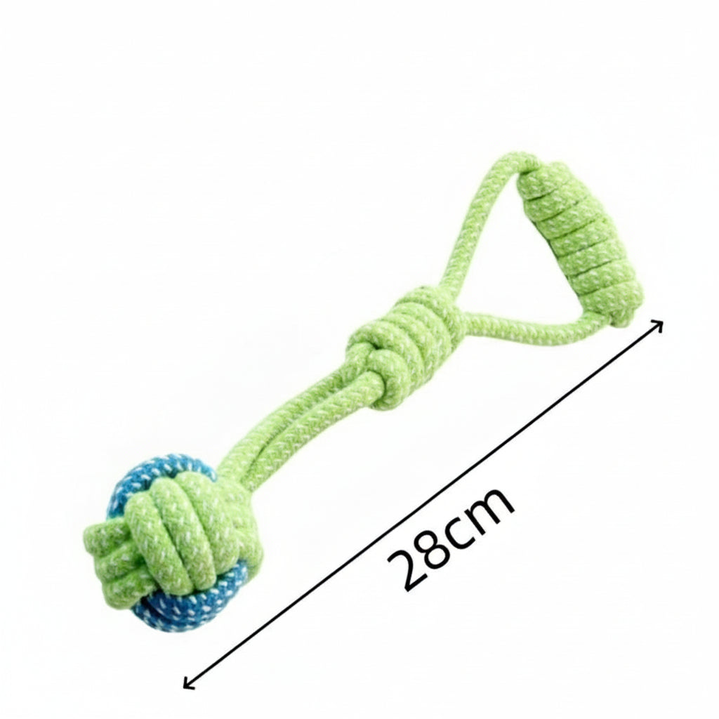 Durable Cotton Rope Dog Toy Ball – Teething & Bite-Resistant Knots for Small, Medium & Large Dogs