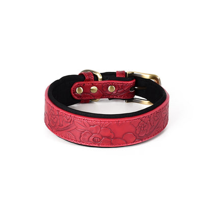 Soft Leather Engraved Dog Collar