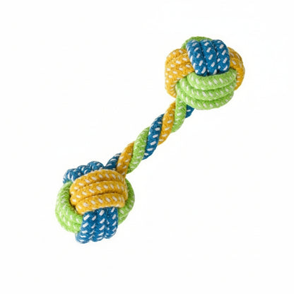 Durable Cotton Rope Dog Toy Ball – Teething & Bite-Resistant Knots for Small, Medium & Large Dogs