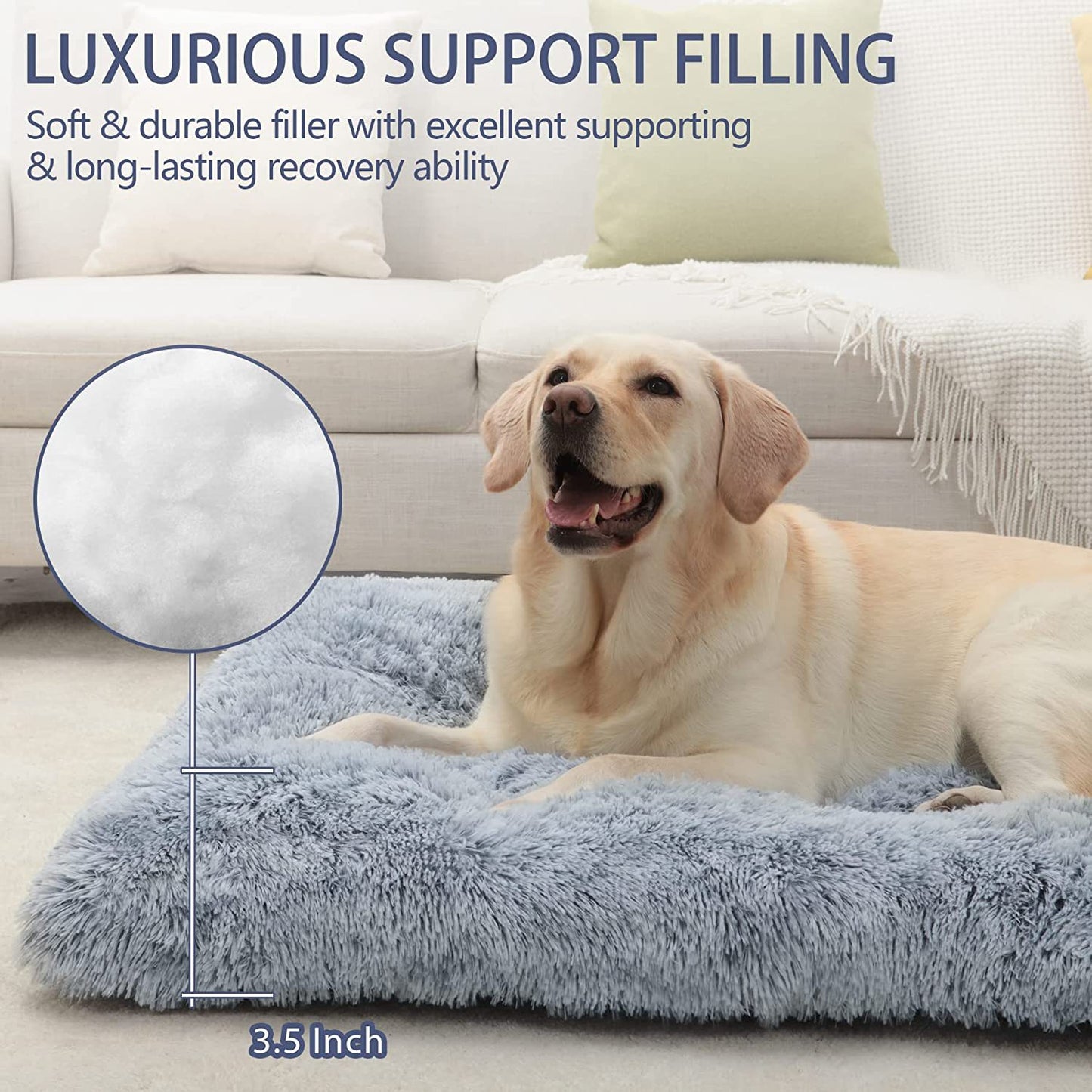 Plush Dog Kennel Mat – Soft Pet Sleeping Pad