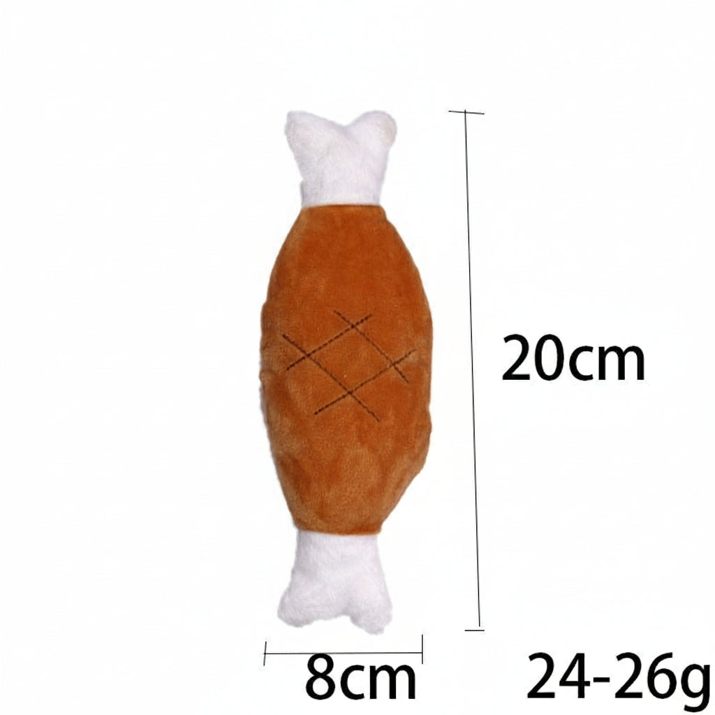 Pet Supplies Dog Plush Toy Set – Realistic Hamburger, Fries & Chicken Leg Simulation Toys