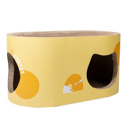 Double-Layer Cat Tunnel Scratch Nest – Wear-Resistant Large Cat Scratch Board & Cozy Cat Basin