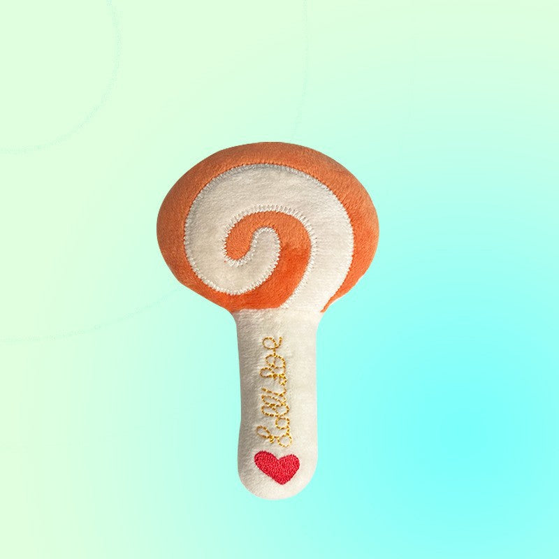 Plush Sound-Making Pet Toy – Vegetable, Cake, Lobster & Bone Design for Dogs