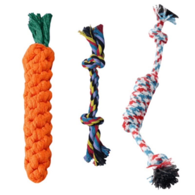 Durable Cotton Rope Dog Toy Ball – Teething & Bite-Resistant Knots for Small, Medium & Large Dogs