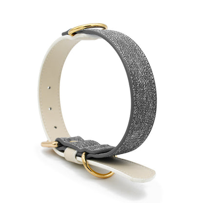 High-End Genuine Leather Dog Collar & Leash Set – Explosion-Proof, Durable for Large, Medium & Small Dogs