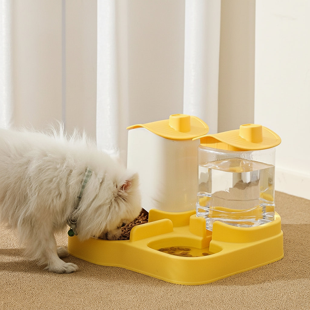 Dog Rice Basin One-Piece Large-Capacity Pet Feeder & Water Dispenser | Portable Drinking Bowl for Dogs & Cats