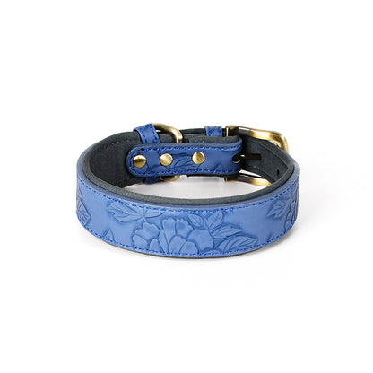 Soft Leather Engraved Dog Collar