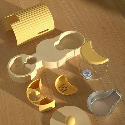 Automatic Double Bowl Feeder for Cats & Dogs – Food and Water Dispenser | Non-Slip Pet Feeding Station