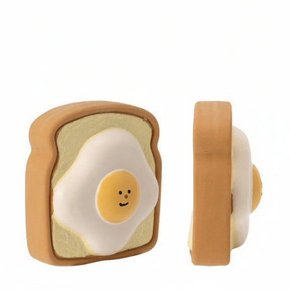 Pet Latex Squeaky Toy – Egg, Bread & Macaron Decompression Interactive Dog Toy