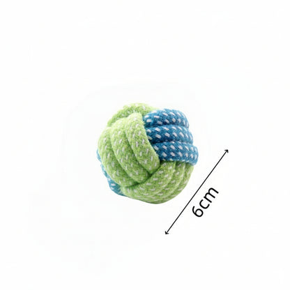 Durable Cotton Rope Dog Toy Ball – Teething & Bite-Resistant Knots for Small, Medium & Large Dogs
