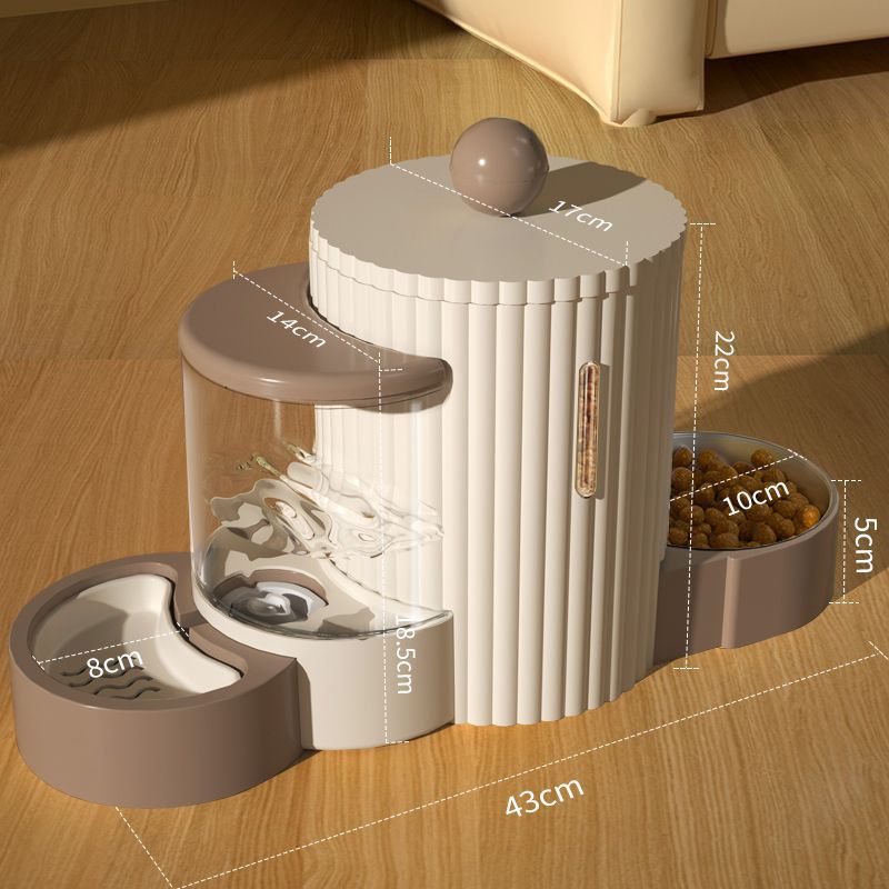 Automatic Cat Feeder & Water Dispenser | Large Capacity Flowing Water Bowl for Cats & Dogs