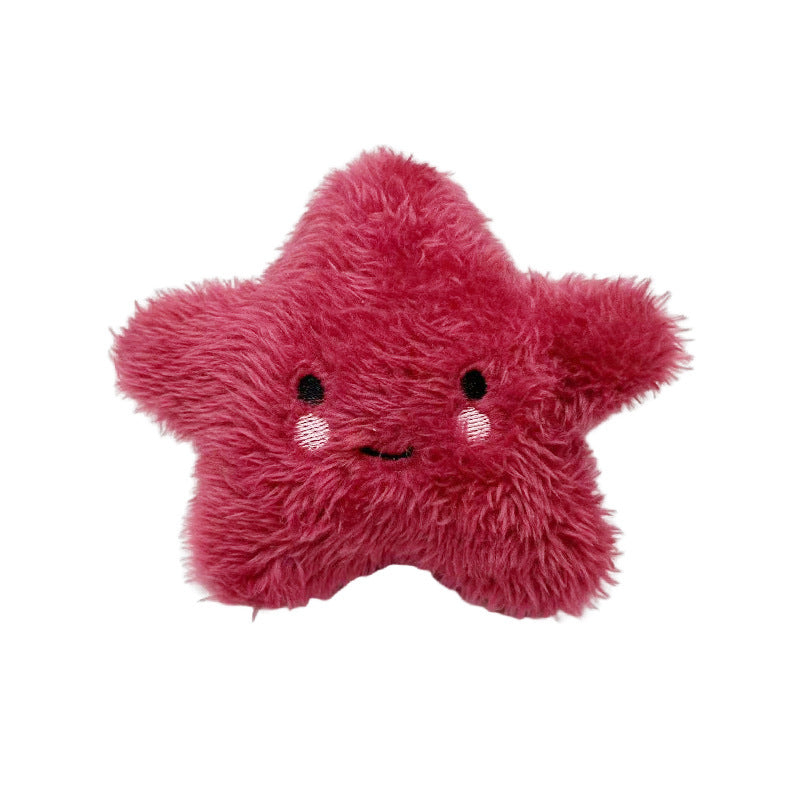 Plush Sound-Making Pet Toy – Pink Five-Pointed Star Series
