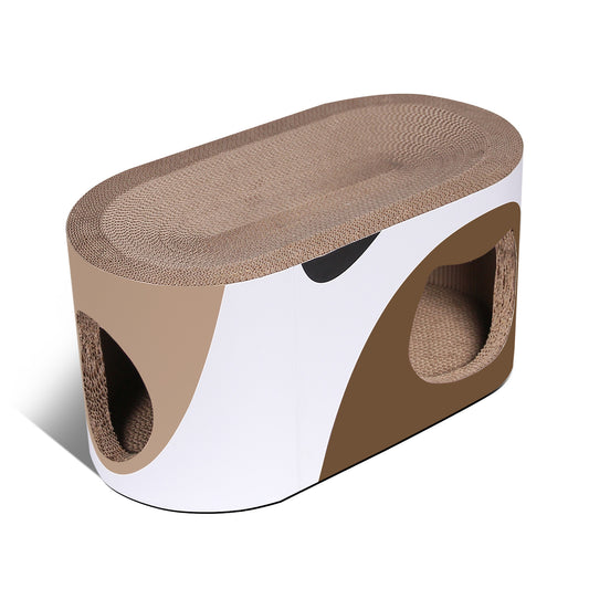 Double-Layer Cat Tunnel Scratch Nest – Wear-Resistant Large Cat Scratch Board & Cozy Cat Basin