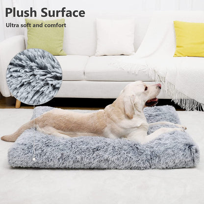 Plush Dog Kennel Mat – Soft Pet Sleeping Pad