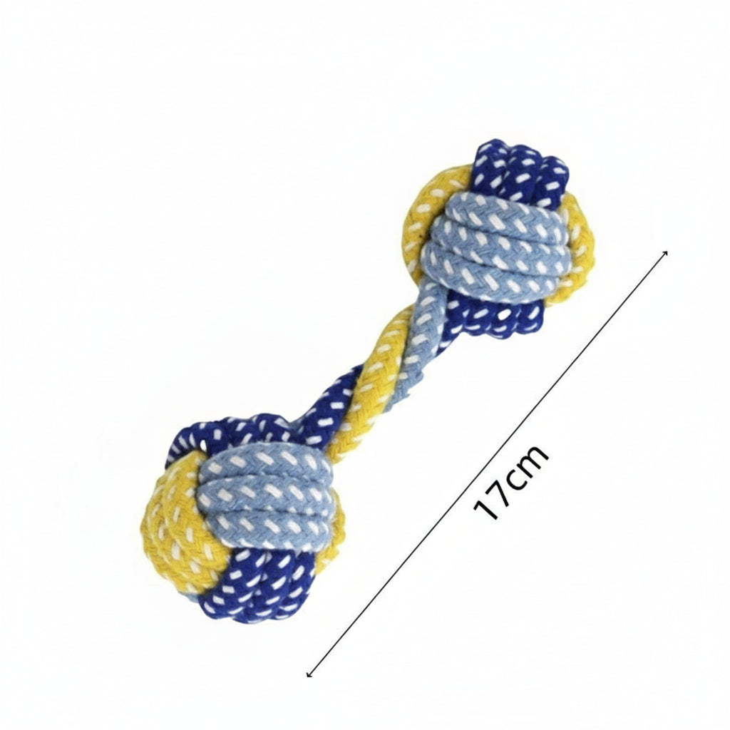 Durable Cotton Rope Dog Toy Ball – Teething & Bite-Resistant Knots for Small, Medium & Large Dogs