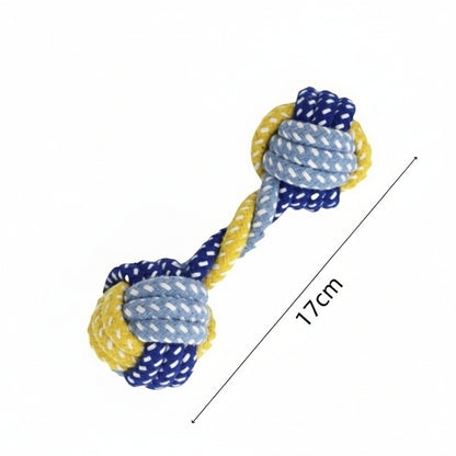 Durable Cotton Rope Dog Toy Ball – Teething & Bite-Resistant Knots for Small, Medium & Large Dogs