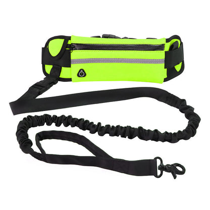 Sports Outdoor Running Waist Bag Set – Hands-Free Pet Leash for Dog Walking & Jogging
