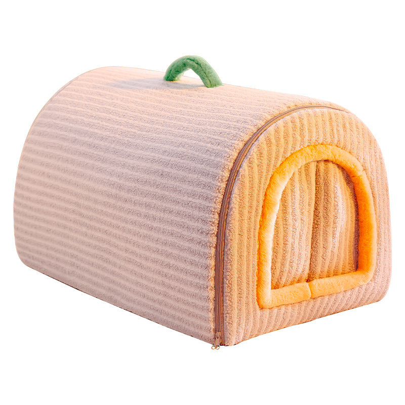 Autumn & Winter Pet Bed – Removable, Washable Warm House Nest for Cats and Large Dogs