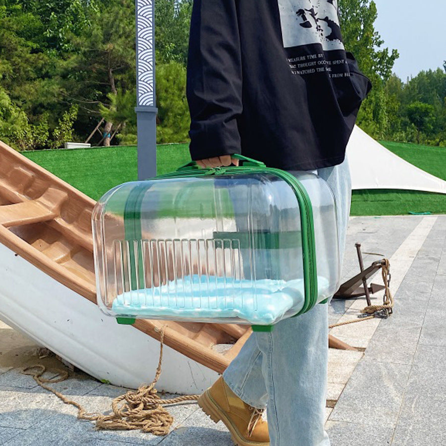 Portable Pet Trolley Case – Transparent Space Travel Bag for Dogs & Cats (Consignment Friendly)