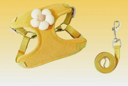 Puppy Comfort Harness & Leash Set – Soft Adjustable Vest for Teddy, Bichon, Pomeranian & Small Dogs